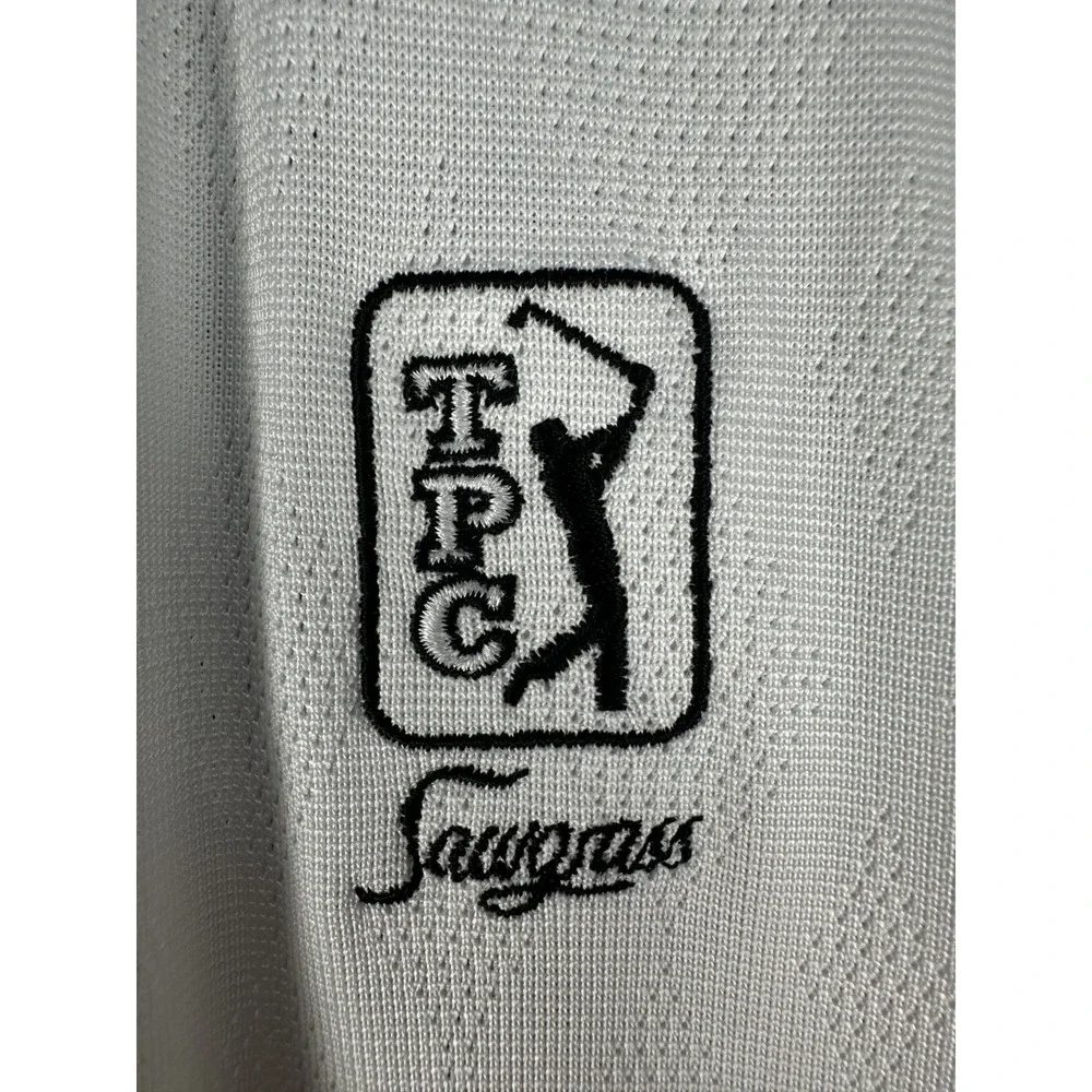 Adidas Polo Shirt‎ Mens Large White TPC Sawgrass Golf Climacool Performance